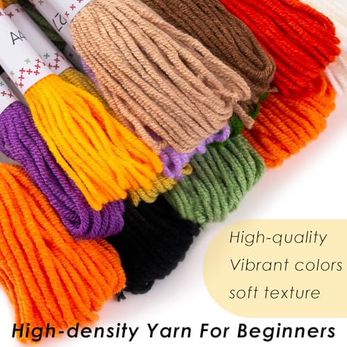 Punch Needle Kit for Adults Beginners - 3 Sets DIY Embroidery Starter Kit - color: 07-snowman