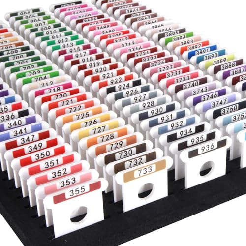 100 Pcs Acrylic Embroidery Floss Bobbins with Numbers & Color - color: Set 5