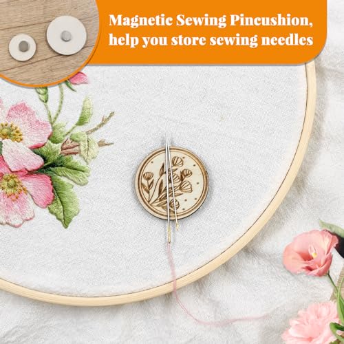 SNAIL GARDEN Embroidery Hoop Set - with Storage Bag & Magnetic Pin Cushion , 7-Piece 3" to 9" Embroidery Frame with Needles & Screwdriver , Cross Stitch Hoop for Beginners Sewing Crafts