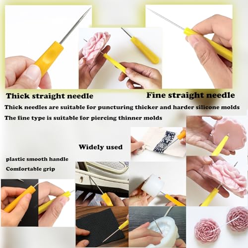 Nimozek 32PCS Professional Candle Making Tools Kit, Candle Wick Punching & Threading Set with Storage Bag, Round Nose Pliers & Essential Accessories for Soy Candle DIY, Mold Punching & Wick Centering - color: 32PCS