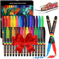 WINSONS 30 Fabric Markers Pens Set, Indelible & Permanent Fabric Paint Pens, Fine Tip Textile Marker Pen for Clothing, Laundry-Safe Art Markers, Non-Toxic, Quick-Dry