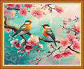 Artvxeay Stamped Cross Stitch Kits Beginners Full Range of Embroidery Starter Kits for Adults Printed Cross Stitching DIY Needlepoint Kit 11CT- Flower Couple Bird 16x20 inch - color: Color54