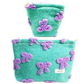 getgto 2 Pcs Makeup Bags, Large Cosmetic Bag Travel Toiletry Bag - color: Girly green