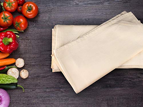 DG Collections 100% Cotton Flour Sack Towels – 12 Pack, 27x27 Inches, Natural, Lint-Free, Pre-Washed, Hemmed Edges – Reusable Kitchen Towels for Cleaning, Embroidery, Printing & Crafts - Natural - color: Natural, size: Set of 12 (27x27 inches)
