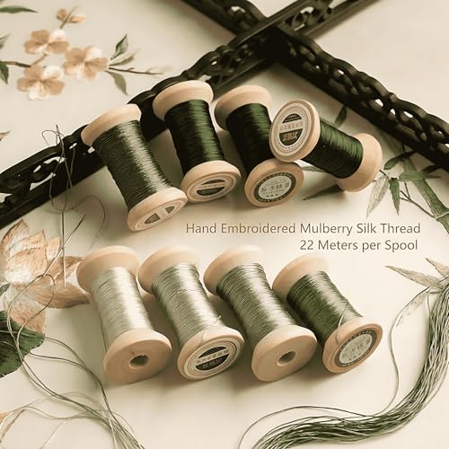 Natural 100% Mulberry Handmade Embroidery Silk Thread Silk Floss (45) - color: 45