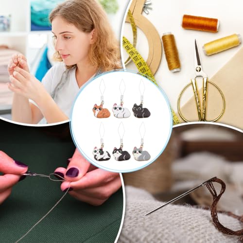MAYJOYDIY 12 Pcs Cat Needles Threader, 304 Stainless Steel Wire Loop DIY Animal Needle Threader, Hand Sewing Thread Tool for Sewing Crafting, Ideal for Embroidery and Sewing Enthusiasts(Mixed Color) - color: Cat