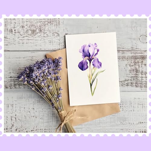 12 Sheets Flower UV DTF Transfers Stickers, Colorful Floral - style: D016