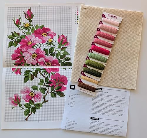 RIOLIS 809 May Wild Rosey Counted Cross Stitch Kit 8 x 12 in