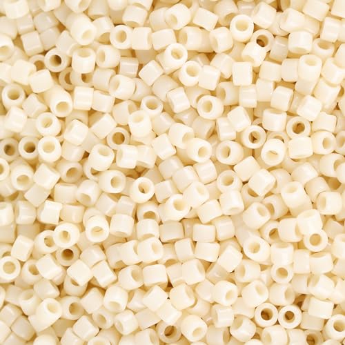 Miyuki Delica Seed Beads - color: DB0732 - Opaque Cream
