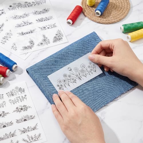 Water Soluble Embroidery Patterns, Stick and Stitch Embroidery Stickers