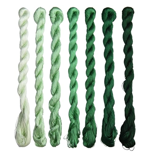 Natural 100% Silk Thread, Handmade Embroidery Thread Silk Floss 7 Colors 110m Each (91) - color: 91