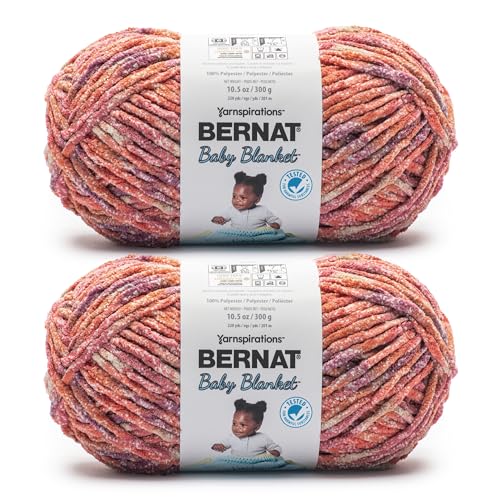 Bernat Baby Blanket Yarn for Crocheting Soft, Adobe - color: Adobe, size: 1 Pack