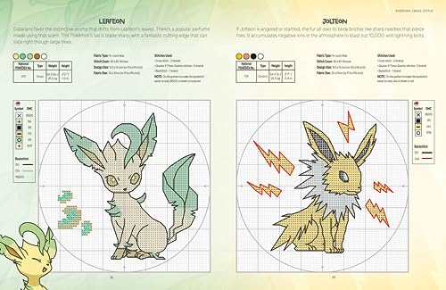 Pokémon Cross Stitch: Bring your favorite Pokémon to life with over 50 cute cross stitch patterns