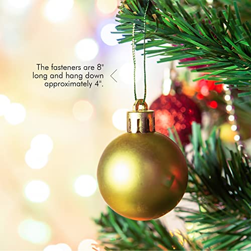 Christmas Tree Ornament String Hooks - Green Easy Snap Ribbon 200 Pk - color: Green