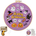 Louise Maelys Halloween Embroidery Kit for Beginners with Pumpkin Ghost - color: Happy Halloween