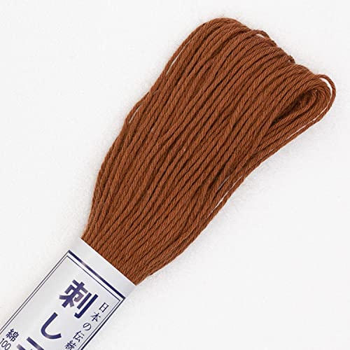 Olympus Sashiko Brown 20m Skein thread - color: Brown