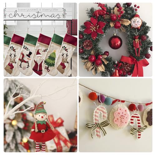 Sliver 200 Pack Ornament Hangers - Christmas Tree Hooks for Ornaments, Includes 100 Silver and 100 Gold Hooks - color: Sliver (200 Pcs)