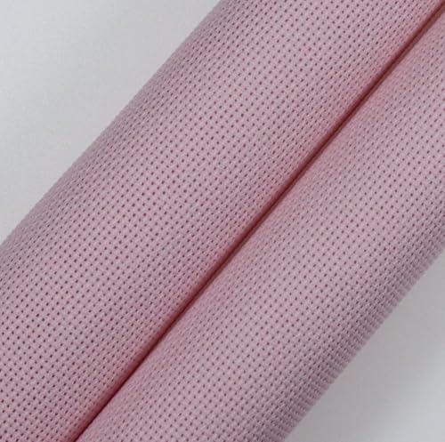 KCS 2 pc of 15" x 18"(38cmx45cm) Counted Cross Stitch Cotton Aida Cloth Needlework Fabric Box (Pink,16CT) - color: Pink, size: 16CT