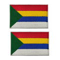 Druze Flag Embroidered Patches Appliques, Tactical Combat Armband Badges with Hook and Loop Fastener Backing, 2-Pack, 3.15 x 1.97Inch - color: color_s