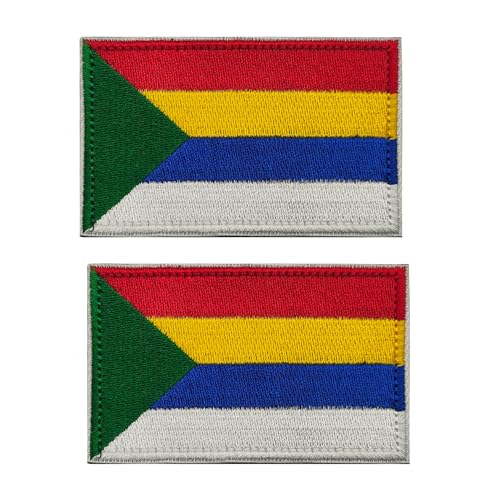 Druze Flag Embroidered Patches Appliques, Tactical Combat Armband Badges with Hook and Loop Fastener Backing, 2-Pack, 3.15 x 1.97Inch - color: color_s
