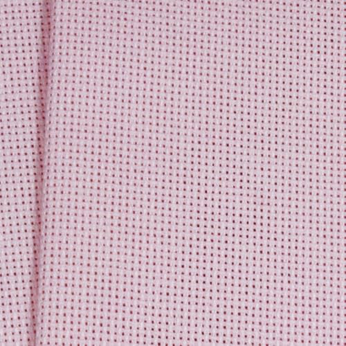 KCS 19" x 28"(48cmx72cm) 18CT Counted Cotton Aida Cloth Cross Stitch Fabric (Pink) - color: Pink