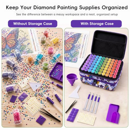 ZORETCO Diamond Art Storage - 240 Containers Diamond Art Kits for Adults - color: Butterfly, size: 240 Jars