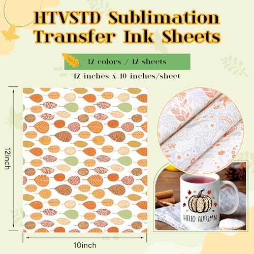 Boho Sublimation Ink Transfer Sheets 12 Sheets 12'' x 10''Green Sublimation Paper Boho Pattern Transfer Sheets for Mugs Tumblers DIY - color: green boho