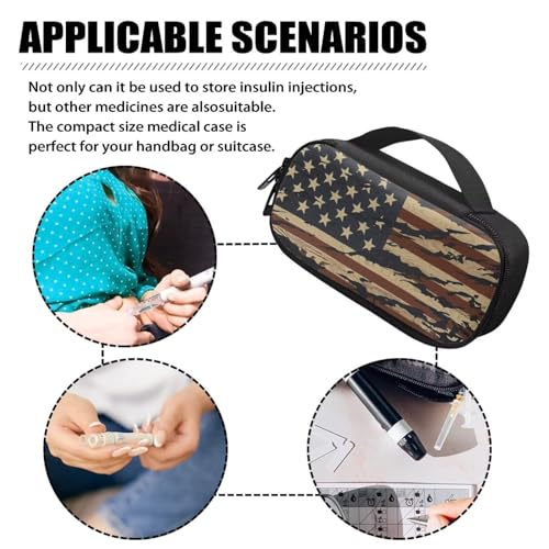 American US Flag Insulin Pen Cooler Travel Case Waterproof Diabetic Medication Insulated Cool Organizer for Insulin Pen and Other Diabetic Supplies Easy to Use & Carry - color: American Us Flag