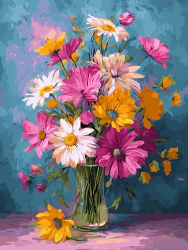 Moohue 14 ct Counted Cross Stitch Kits for Adults Flowers Cross Stitch Patterns Stamped Printed Cross Stitch Kits (Flowers 9) - color: Flowers 9