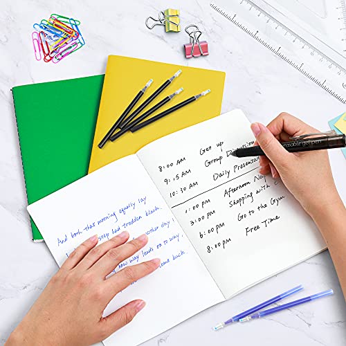 Vanstek 12 Pack 6 Blue 6 Black Erasable Gel Pen Refills, Gel Ink Refills Compatible with Erasable Pens, Fine Point 0.7 mm, Perfect for Writing Planner & Crossword Puzzles - color: 6 Black 6 Blue Refills