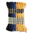 8 Skeins Embroidery Floss Friendship Bracelet String 0.5mm Cross Stitch Embroidery Thread for Jewelry Making Bracelet Knitting Stitching Craft Supplies, Blue & Yellow - color: Blue & Yellow, 8 Skeins