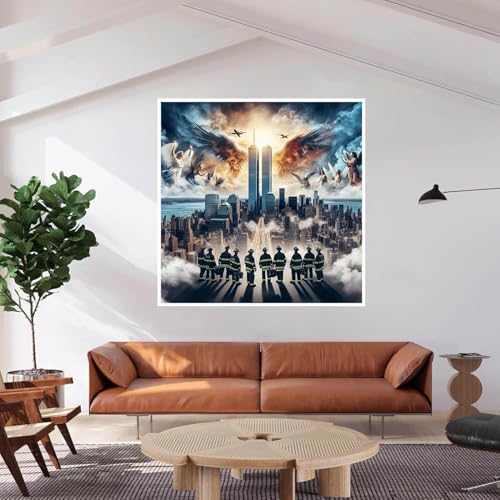 Dugsmgd Firefighter Diamond Art Kits for Adults, Diamond Painting 14X14 in - color: Firefighter