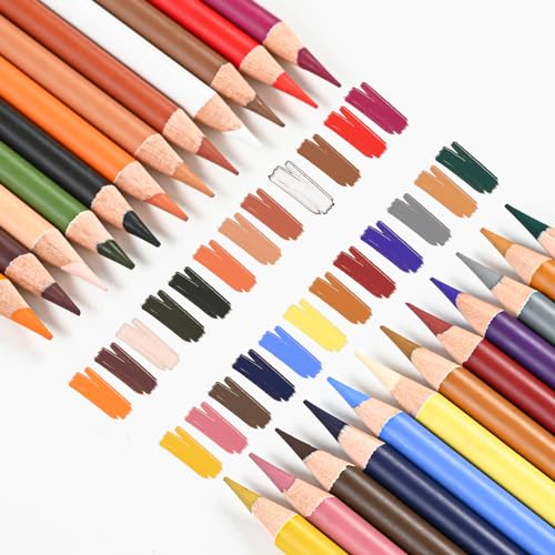GETHPEN Colored Charcoal Pencil Set,Pastel Chalk Drawing Pencils,24 Colors - color: Multicolor, size: 1 Count (Pack of 24)