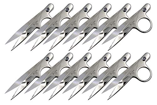 Ultima 4.5” Thread Nippers – Hot Forged Precision Thread Snips, Embroidery Snipper & Seam Cutter (12 Pack) - size: 12 Pack