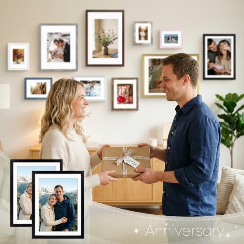 Golden State Art 14x18 Black Picture Frame Mat for 12x16 Real Glass - color: Black, size: 14x18