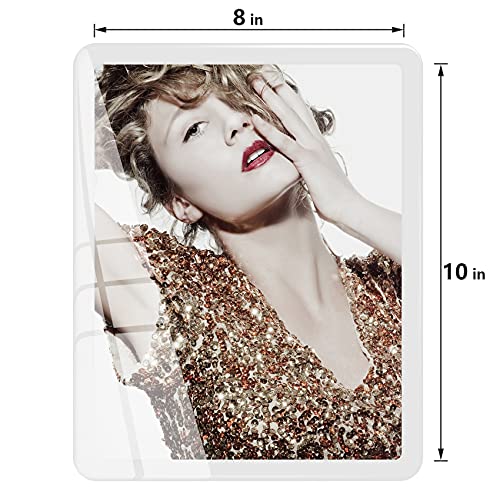 Bluesun 8x10 Picture Frame White Standing can be Vertical and Horizontal - Real Glass Frames, Cool 8×10 Photo Frame, Wall Frames Gifts for Women Girlfriend Mom Sisters and Loved Ones(8x10, white) - color: white, size: 8x10 （1 Pcs）
