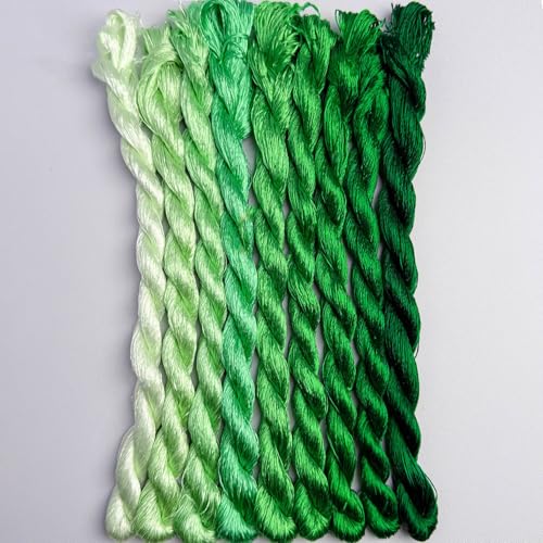 100% Mulberry Silk Embroidery Thread 9 Colors 110m Each (16) - color: 16