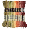 24 Skeins 210 Yards Cross Stitch Floss Variegated Polyester Embroidery Thread Autumn Color Friendship Bracelet String 6 Ply Yarn Threads Bulk for Jewelry Making Bracelet Knitting Stitching - color: Autumn Color