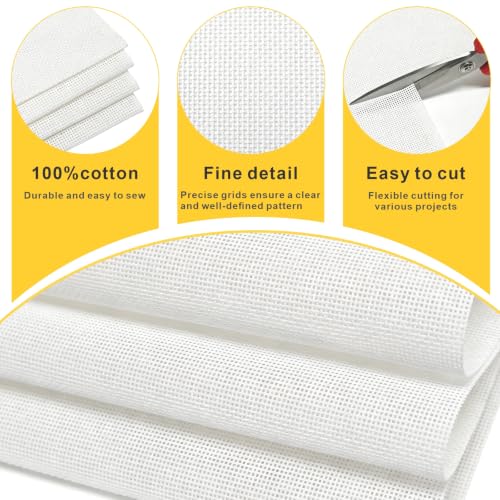 4 Pack 18 Mesh Needlepoint Canvas,18x20 Inch - color: White-18x20INCH