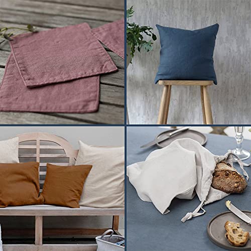 Linen Embroidery Fabric 20 by 62-Inch Coffee - color: Coffee