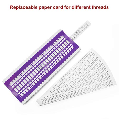 Luxiv 50 Position Embroidery Floss Organizer, Thread Shelf with 15P Card - color: Purple, size: 50 Positions