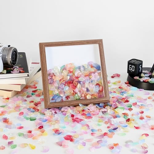 8x8 Wooden Picture Frame with 7x7 mat, 8x8 Square Picture Frame with Glass, For Wall and Desktop Display, Wood Photo Frame - size: 8X8
