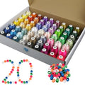 Simthread 63 Colors Compatible with Brother Polyester Embroidery Machine Thread + 20 Thread Holder Kit - color: 63 Colors+20 Holder