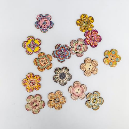 4 Pieces Wooden Floret Needle Minder for Cross Stitch,Needle Minder Magnet-Embroidery Needlework Accessories (L,0.98in) - size: L