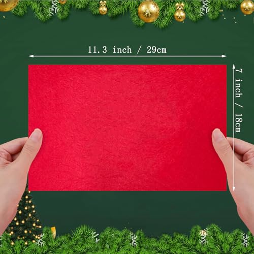 Jtnohx Felt for Crafts, 16 Pcs Felt Fabric, 7"×11.3" Stiff Felt Sheets, Craft Felt Square for Sewing (Red) - color: Red