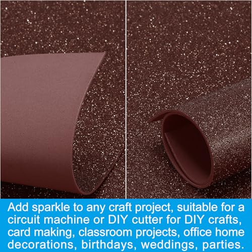 PATIKIL 2mm 1/10" Thick,16x24inch 40x60cm,Coffee,EVA Shiny Foam,6 Pcs - color: Coffee