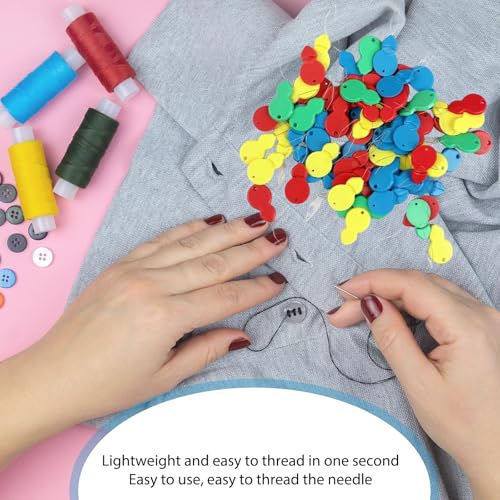 60PCS Plastic Gourd-Shaped Needle Threaders, Sewing Machine Needle Threaders for Hand Sewing - color: MIX1