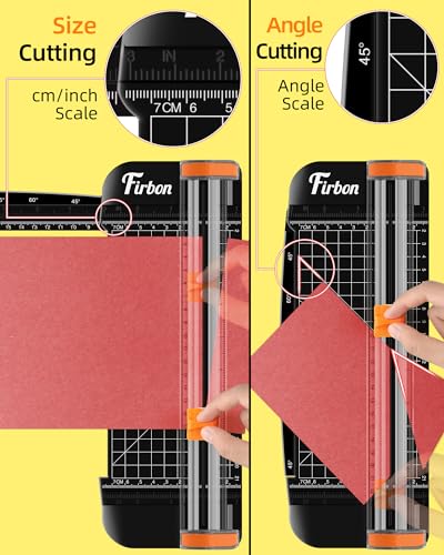 Firbon A5 Paper Cutter, Small Straight Paper Trimmer with Side Ruler - color: A5-black