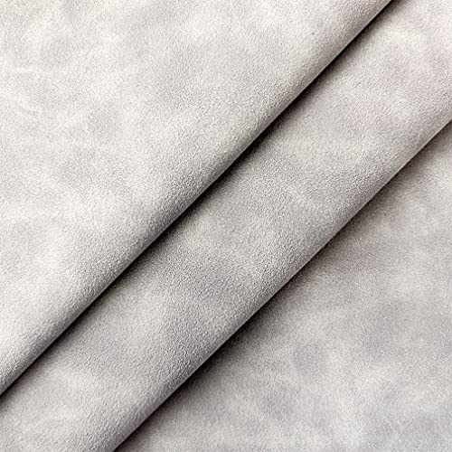 Gray Soft Faux Suede Fabric 30x135cm Synthetic Faux Leather Frosted Leatherette for Apparel Shoes Sewing Projects - color: Gray