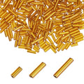 MECCANIXITY 2000pcs Glass Bugle Beads 4/6/9mm Long Tube Cylinder Beads - color: Brown